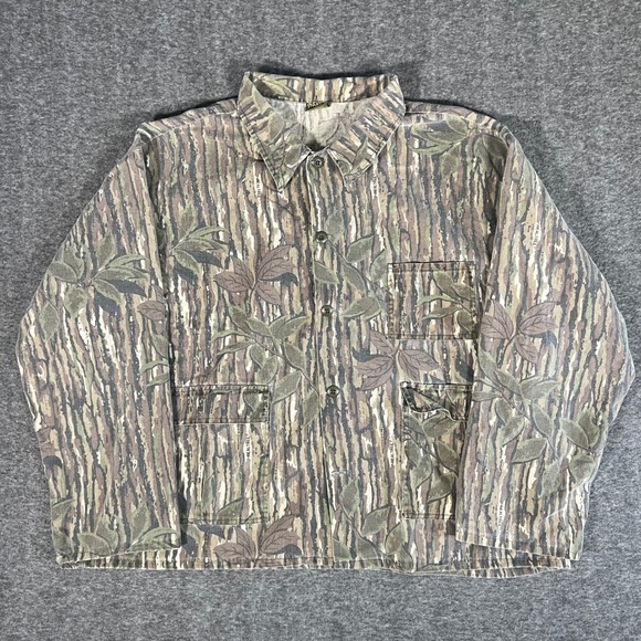 Spartan Other - Vtg Spartan Realtree Camo Jacket Mens XXXL Bark Leaf Camouflage Button Up Boxy